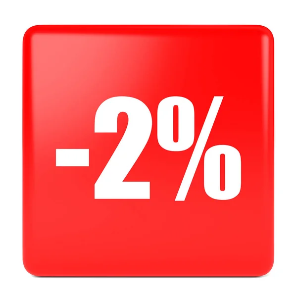 Two percent off. Discount 2 %. — 스톡 사진