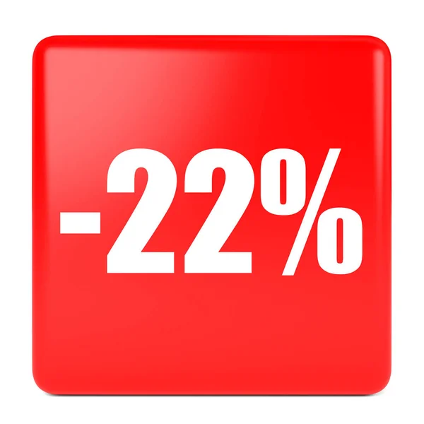 Ventidue percento di sconto. Sconto 22% . — Foto Stock