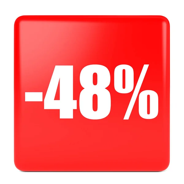 Achtundvierzig Prozent weniger. Rabatt 48%. — Stockfoto