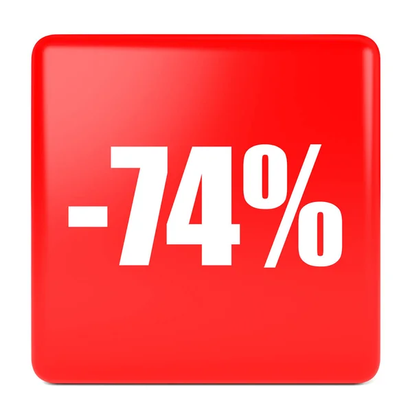 Il 74 percento in meno. Sconto 74% . — Foto Stock