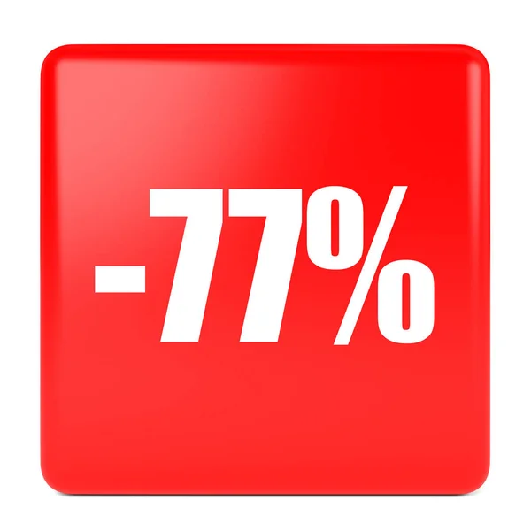 Settantasette per cento di sconto. Sconto 77% . — Foto Stock