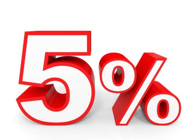 Five percent off. Discount 5 %.