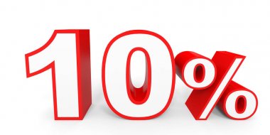Ten percent off. Discount 10 %.