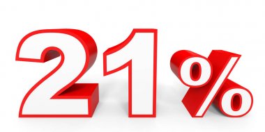 Twenty one percent off. Discount 21 %.