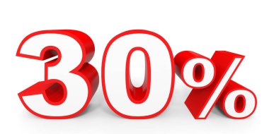 Thirty percent off. Discount 30 %.