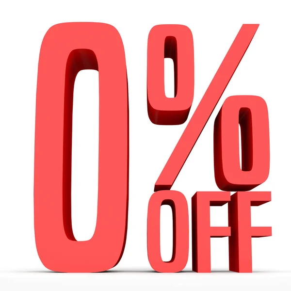 Zero percent off. Discount 0 %. — Stock fotografie