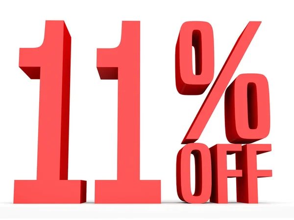 Eleven percent off. Discount 11 %. — Stockfoto