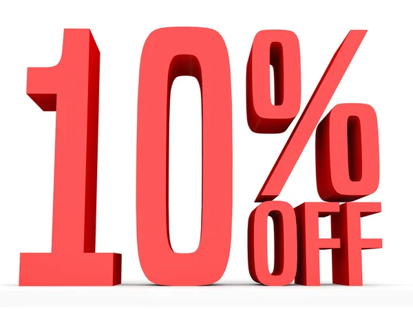 Ten percent off. Discount 10 %. — Stock Photo, Image