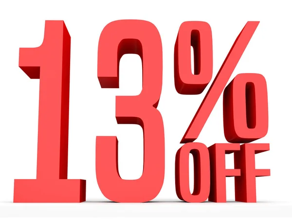 Thirteen percent off. Discount 13 %. — Stock fotografie