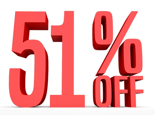 Fifty one percent off. Discount 51 %. — Stockfoto