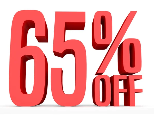 Sixty five percent off. Discount 65 %. — Φωτογραφία Αρχείου