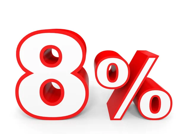 Вісім відсотків знижки. Знижка 8% . — стокове фото