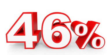 Forty six percent off. Discount 46 %.