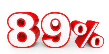 Eighty nine percent off. Discount 89 %.