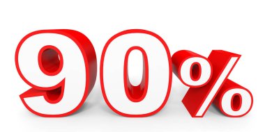 Ninety percent off. Discount 90 %.