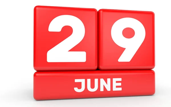 June 29. Calendar on white background. — Stock Photo, Image