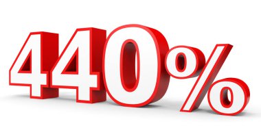 Dört yüz kırk yüzde. %440. 3D çizim.