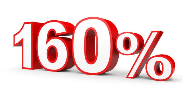 One hundred and sixty percent. 160 %. 3d illustration. — Stock Photo, Image