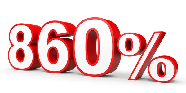 Acht honderd zestig procent. 860%. 3D illustratie. — Stockfoto