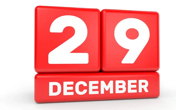 29 декабря. календарь на белом фоне . — стоковое фото