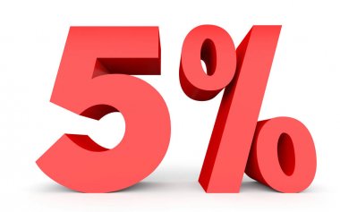 Five percent off. Discount 5 %.
