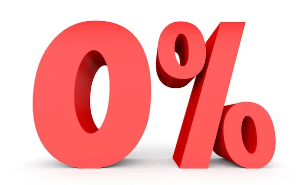 Zero percent off. Discount 0 %. — Stock Photo, Image