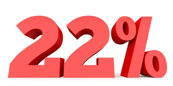 Twenty two percent off. Discount 22 %. — Zdjęcie stockowe