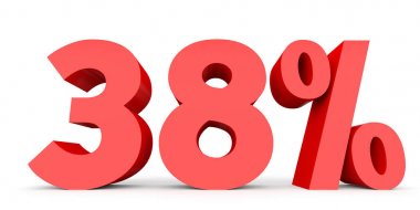 Thirty eight percent off. Discount 38 %.
