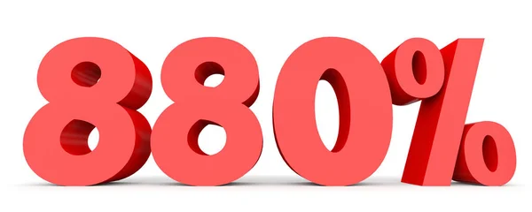 Åtta hundra och åttio procent. 880%. 3D illustration. — Stockfoto