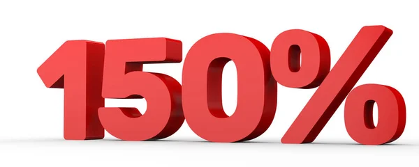 Sto padesát procent. 150 %. 3D obrázek. — Stock fotografie