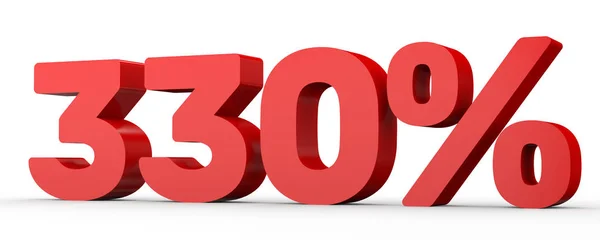 Three hundred and thirty percent. 330 %. 3d illustration. — Stock Photo, Image