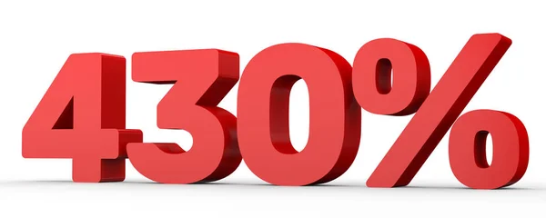 400% e 30%. 430 %. ilustração 3d . — Fotografia de Stock