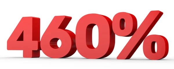 400 e sessenta por cento. 460 %. ilustração 3d . — Fotografia de Stock