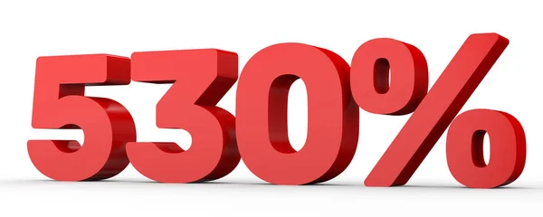 Five hundred and thirty percent. 530 %. 3d illustration. — Stock Photo, Image