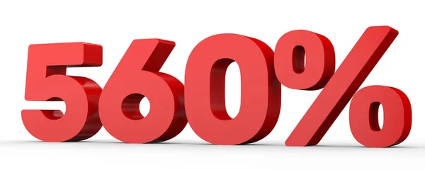 Pět set šedesát procent. 560 %. 3D obrázek. — Stock fotografie