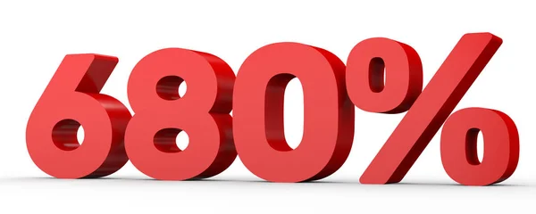 Six hundred and eighty percent. 680 %. 3d illustration. — Stock Photo, Image