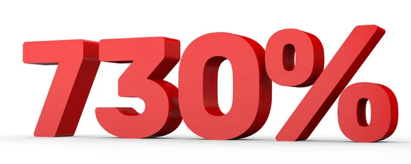 Seven hundred and thirty percent. 730 %. 3d illustration. — Stock Photo, Image