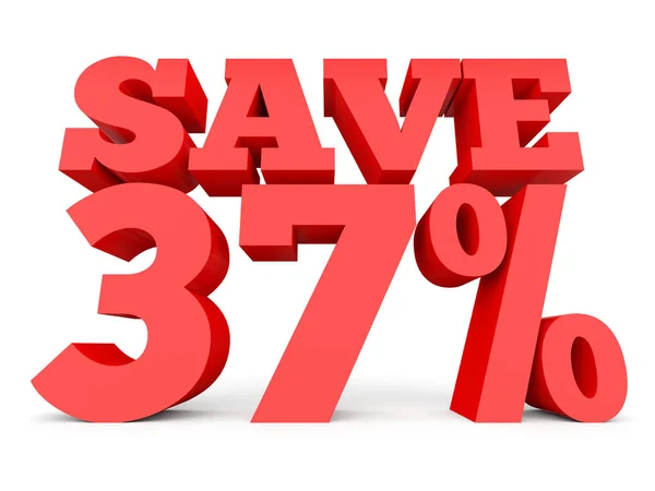 Thirty seven percent off. Discount 37 %. — Stockfoto