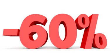 Minus sixty percent. Discount 60 %.