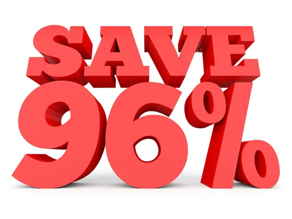 Ninety six percent off. Discount 96 %. — 图库照片