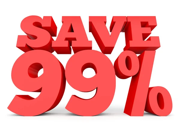 Ninety nine percent off. Discount 99 %. — 스톡 사진