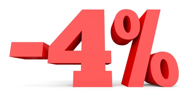 Minus four percent. Discount 4 %. — Stock Photo, Image