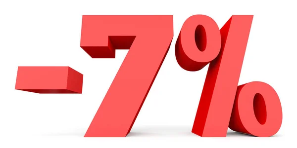 Minus seven percent. Discount 7 %. — Stock Photo, Image