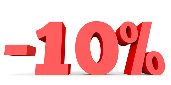 Минус 10 процентов. Скидка 10%
.