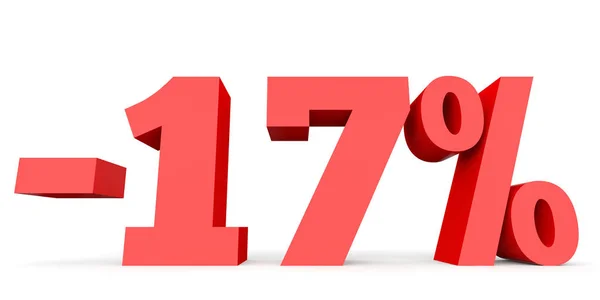 Menos 17%. Desconto 17% . — Fotografia de Stock