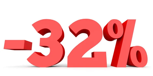 Minus thirty two percent. Discount 32 %. — 图库照片