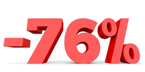 Minus seventy six percent. Discount 76 %. — Stockfoto