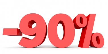 Minus ninety percent. Discount 90 %.
