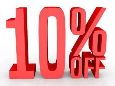 Ten percent off. Discount 10 %.