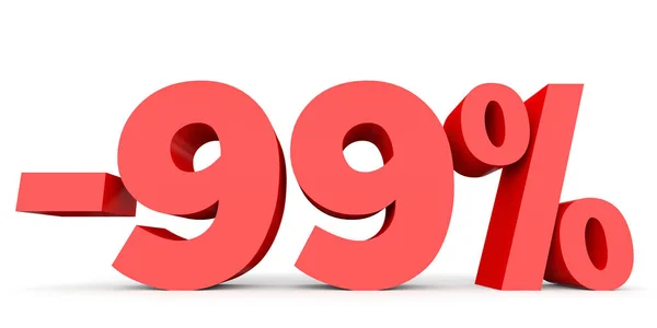 Minus ninety nine percent. Discount 99 %. — Stock Photo, Image